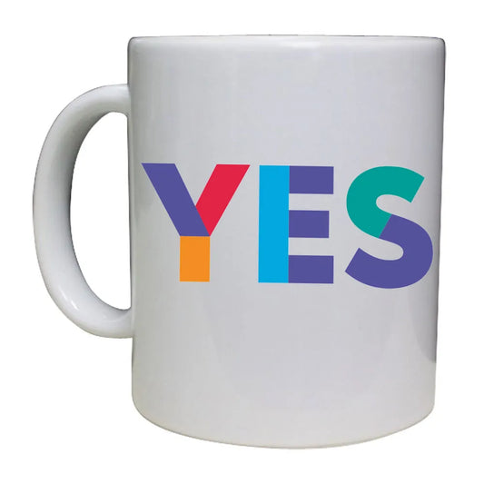 Ja – mehrfarbige Tasse