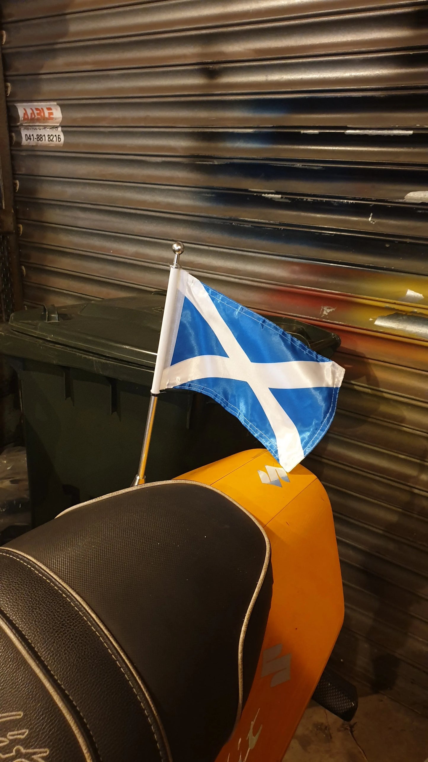 Lion Rampant Motorbike pole & flag