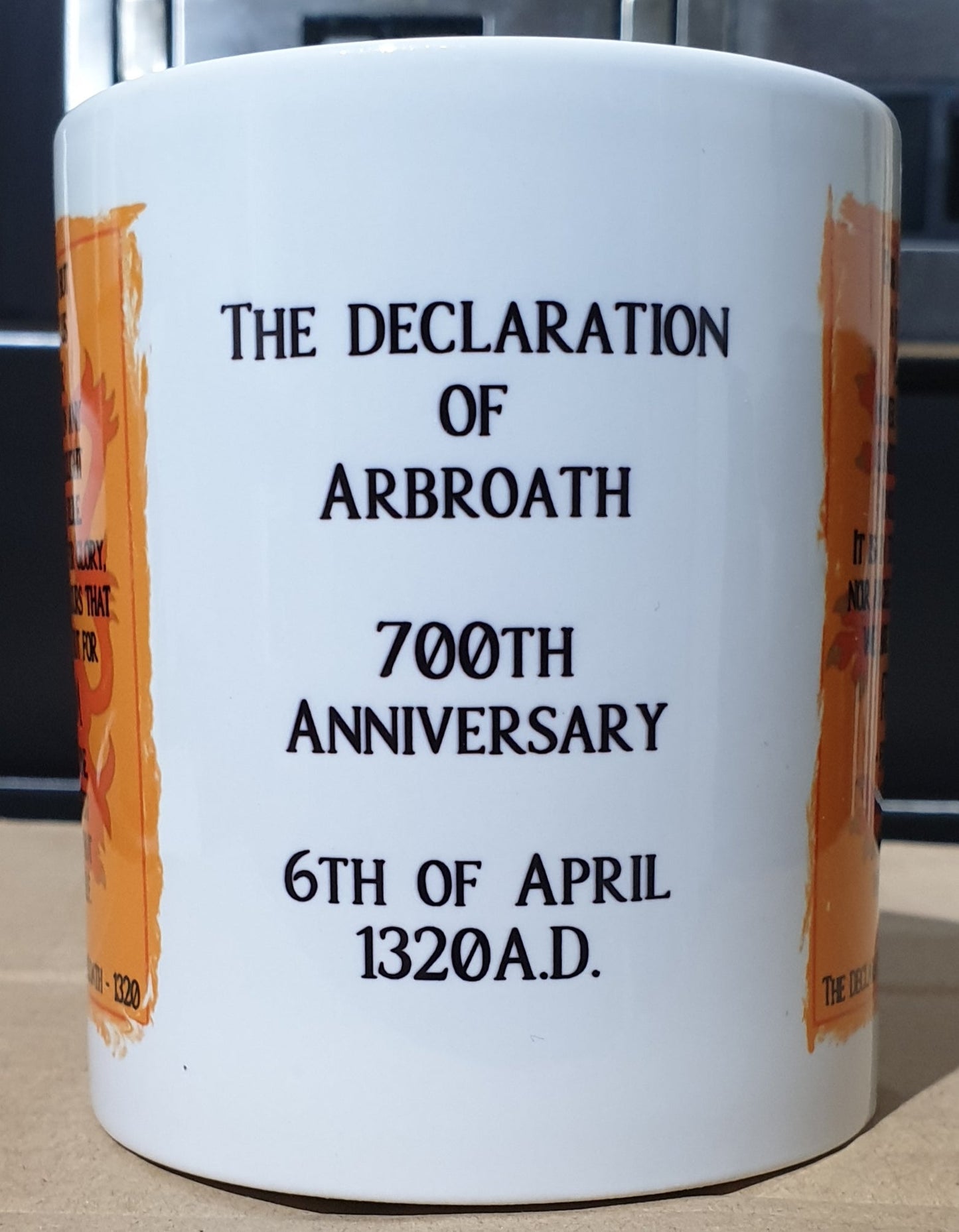 Declaration of Arbroath 700th Anniversary Lion Rampant mugs