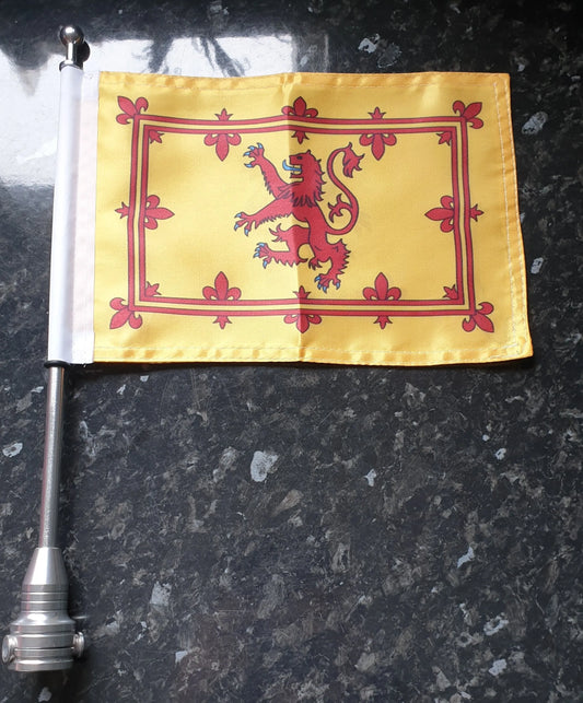 Lion Rampant Motorbike pole & flag