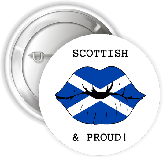 Scottish and Proud Saltire Lip Badges
