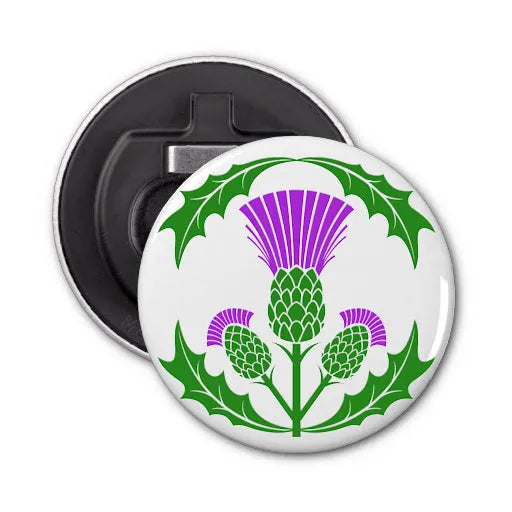 Magnetische Flaschenöffner mit Distelmotiv