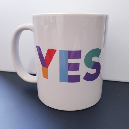 Yes- Multi coloured Mug