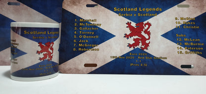 Scotland Legends licence plate Display