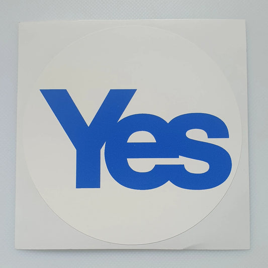 Yes clingy window sticker