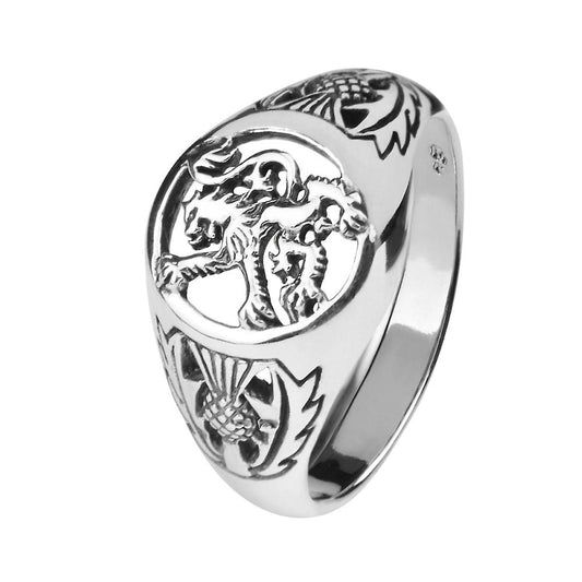Scottish Lion Silver Signet Ring
