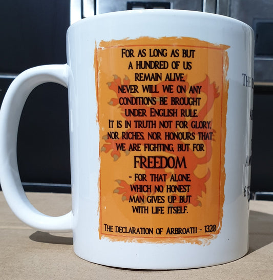 Declaration of Arbroath 700th Anniversary Lion Rampant mugs