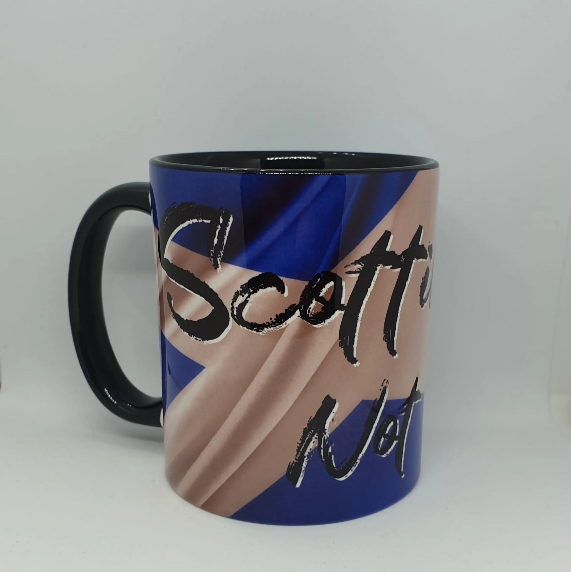 All over Scottish Not british mug, Saltire print.