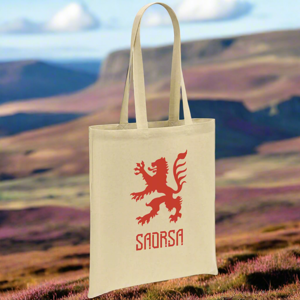 Saorsa Tote Bag Lion Rampant Freedom Natural