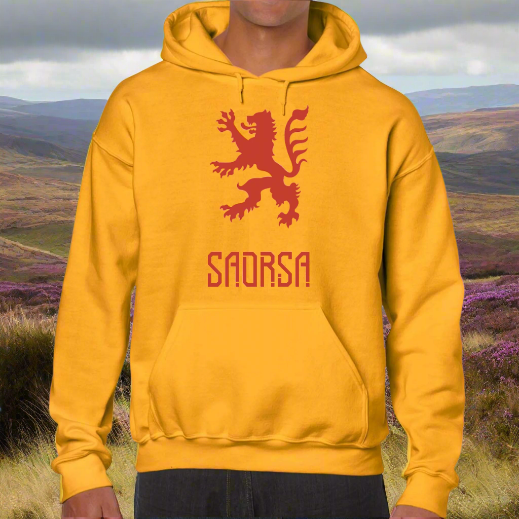 Saorsa Hoodie Lion Rampant Freedom Yellow