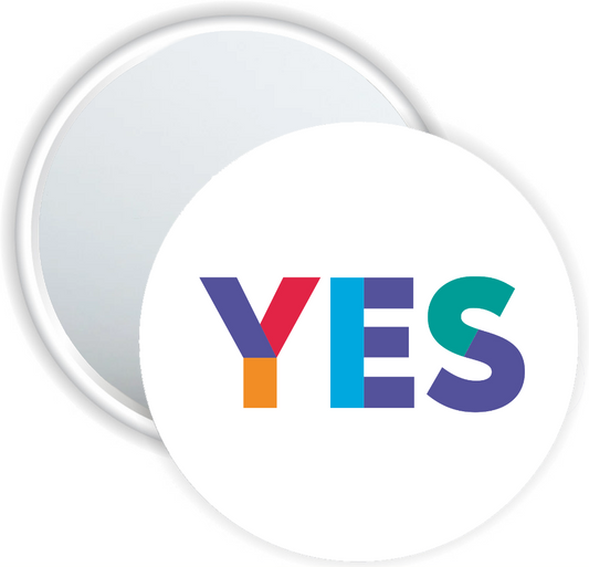 Yes Multi-Colour Logo Pocket Mirrors