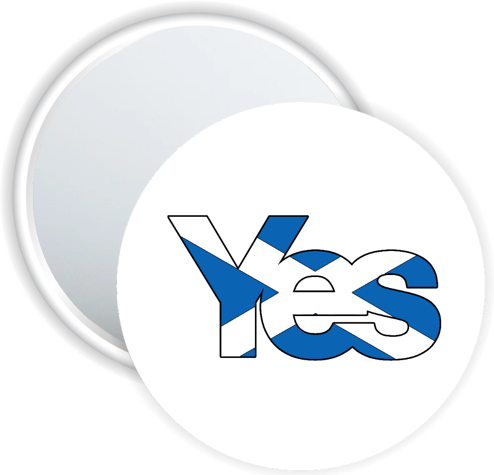 Yes Saltire Scottish Independence Pocket Mirror