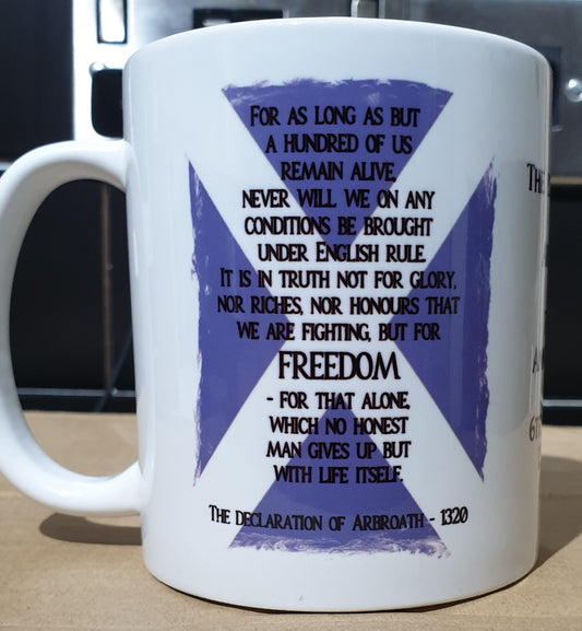 Declaration of Arbroath 700th Anniversary Saltire mugs