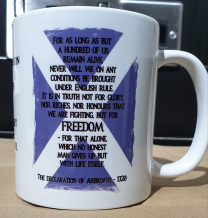 Declaration of Arbroath 700th Anniversary Saltire mugs