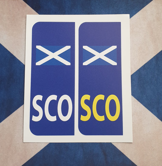 Scotland Registration plate sticker