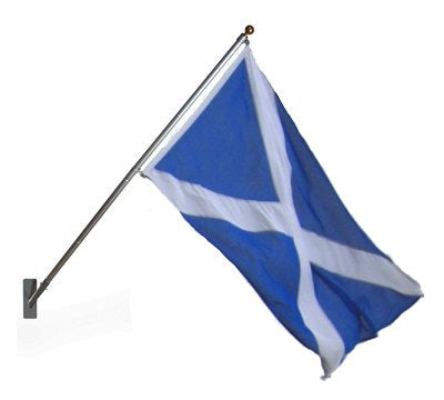 6ft Wall mounted flag pole with free Saltire