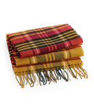 Tartan style woven scarfs