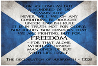 Declaration of Arbroath Magnetic sign