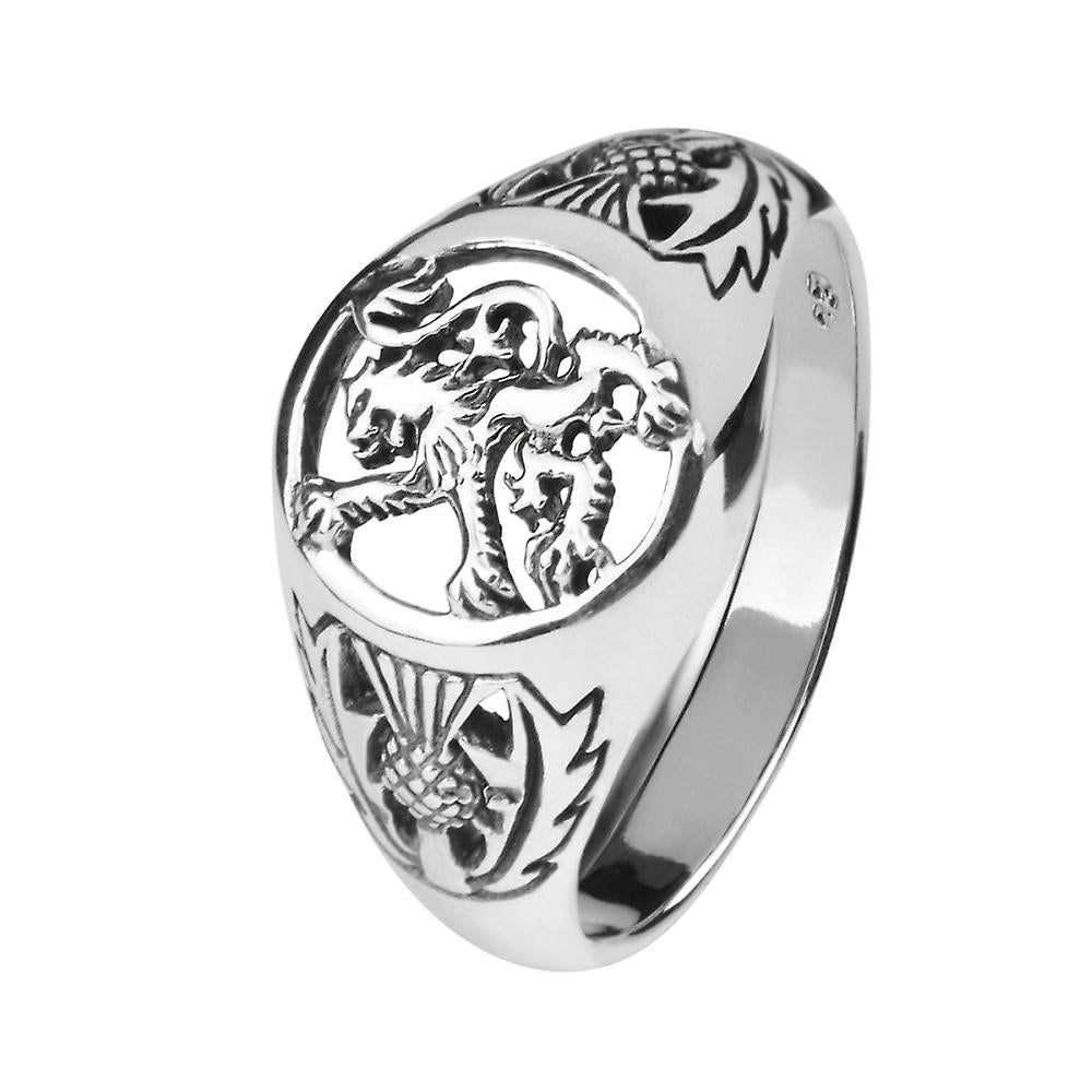 Silberner Siegelring mit schottischem Löwen