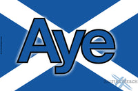 Scottish Independence aye Saltire flag