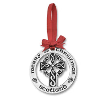 Celtic Cross Silver Plated Christmas Decoration