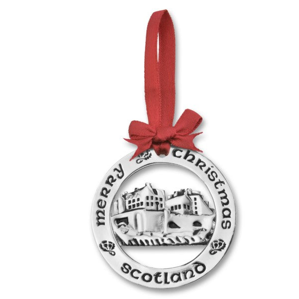 Edinburgh Castle Silver Plated Christmas Decoration